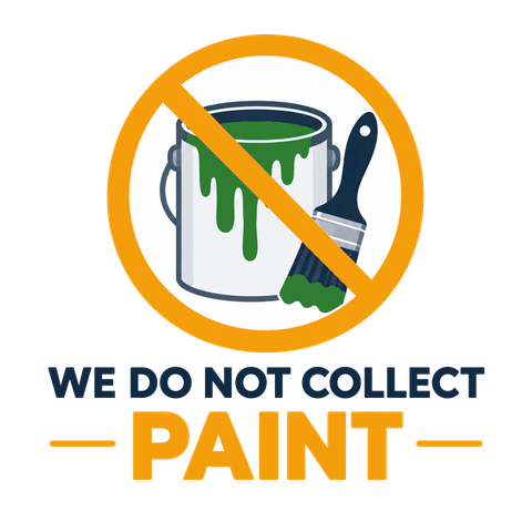 We do not collect paint, solvents, oils or chemicals